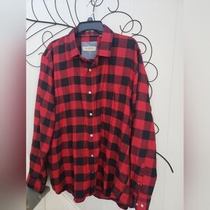 Tallwoods by Bruno Milana sz xl 100% cotton red and black Buffalo plaid flannel